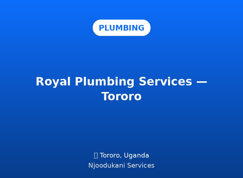 Royal Plumbing Services — Tororo