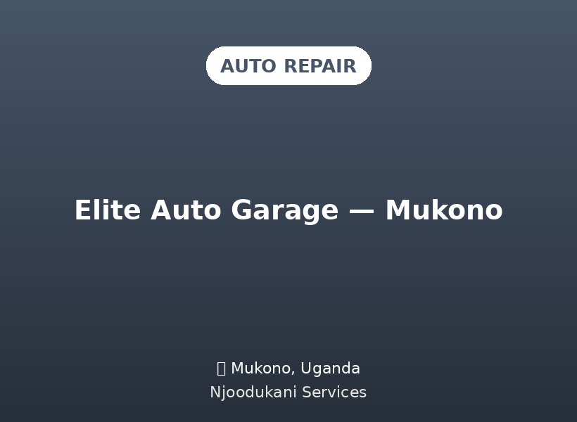 Elite Auto Garage — Mukono