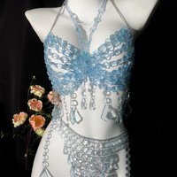 Blue Strapless Waist Chain