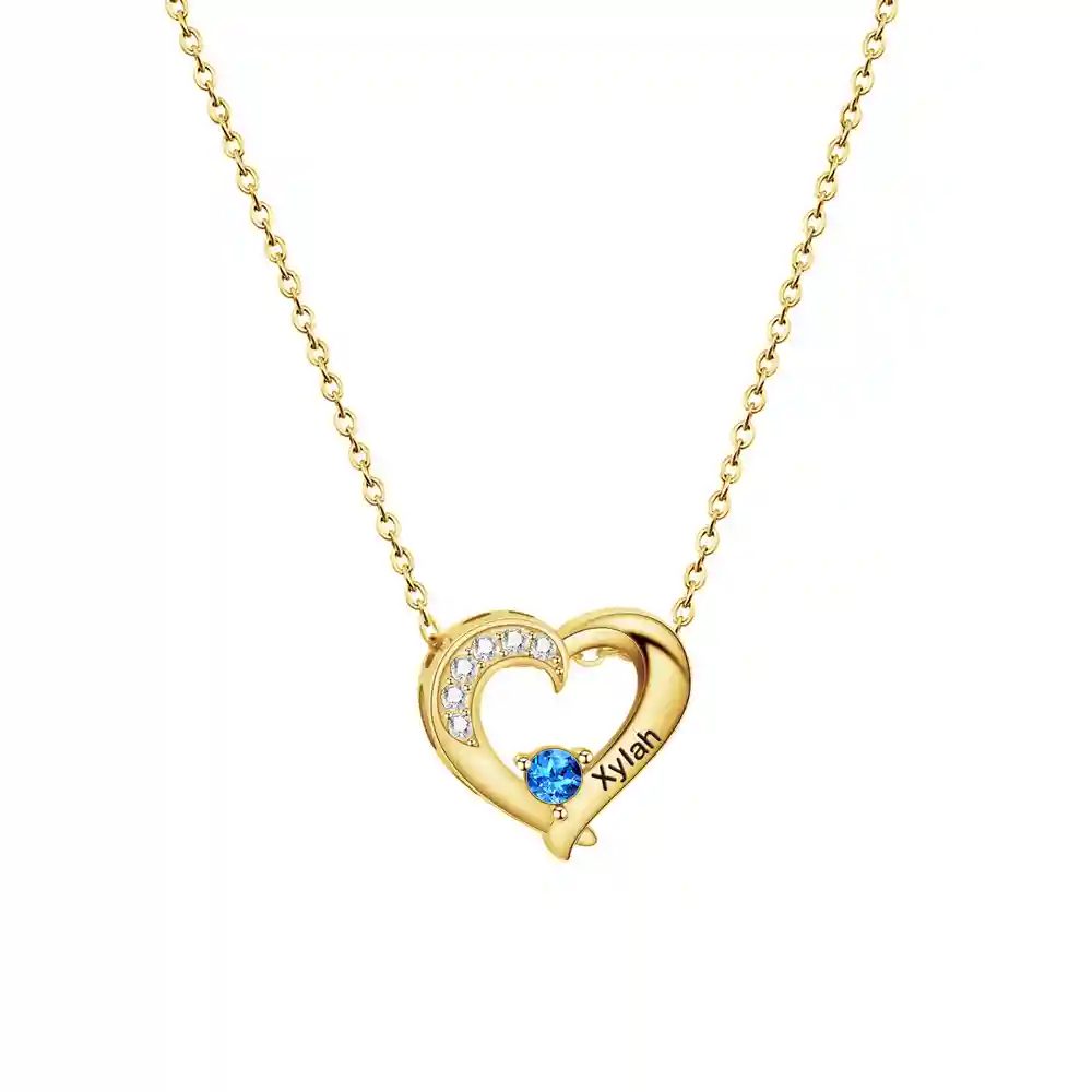 Gold-Necklace-4 Hearts