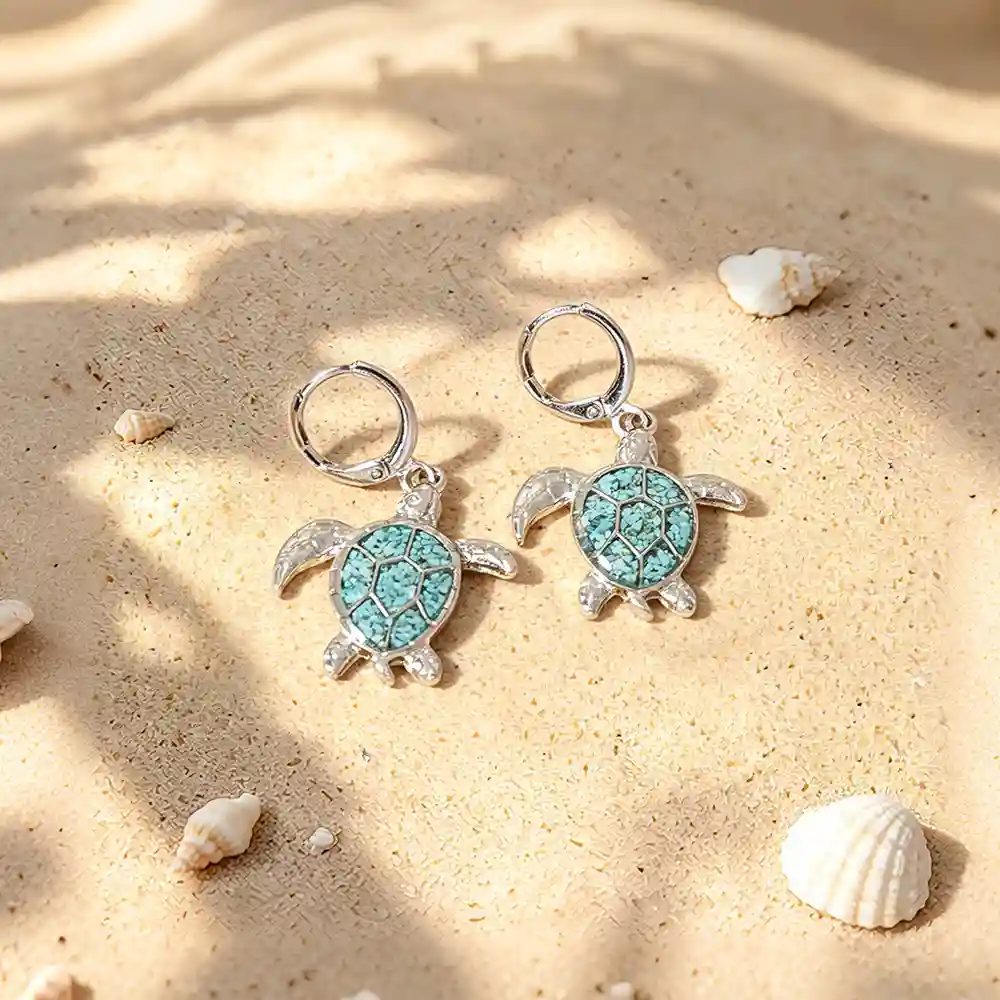 Earrings-Zinc Alloy Turquoise