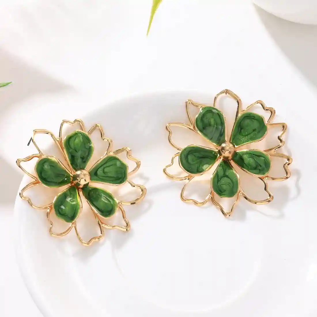 Green Earrings