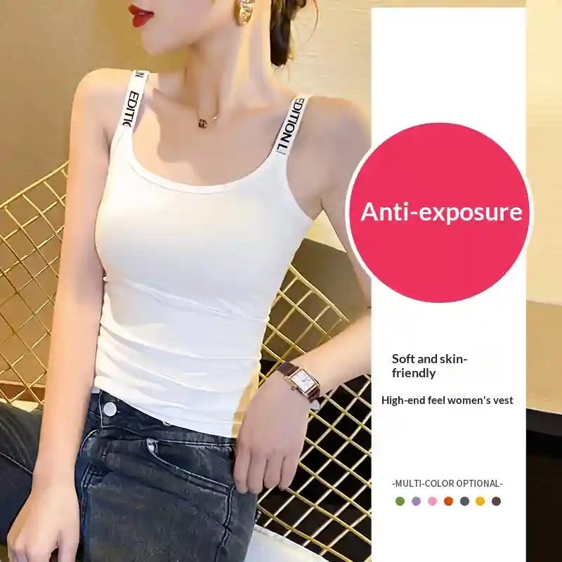 White-M-Letter Single Strap