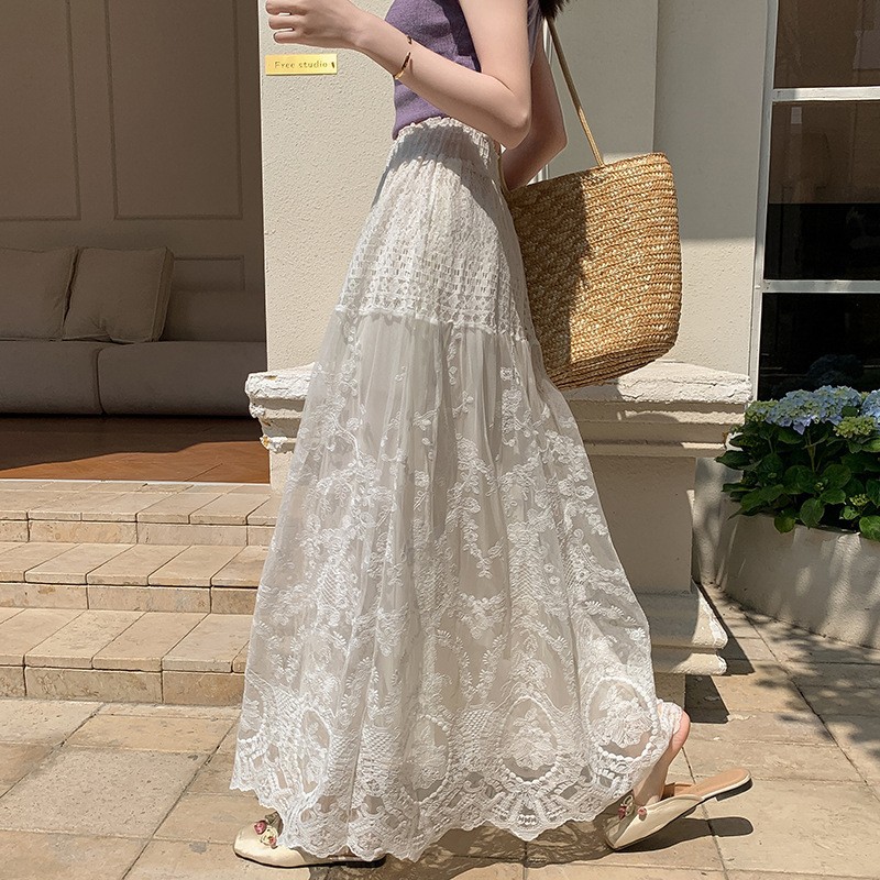 Slimming High-waisted Chic Casual A-line Maxi Skirt