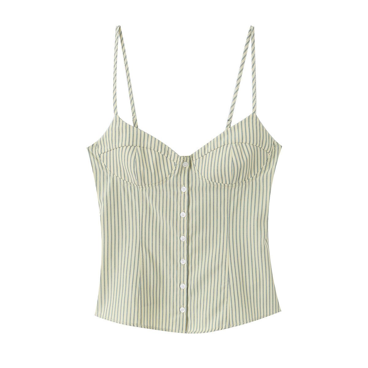 Striped tight corset camisole top