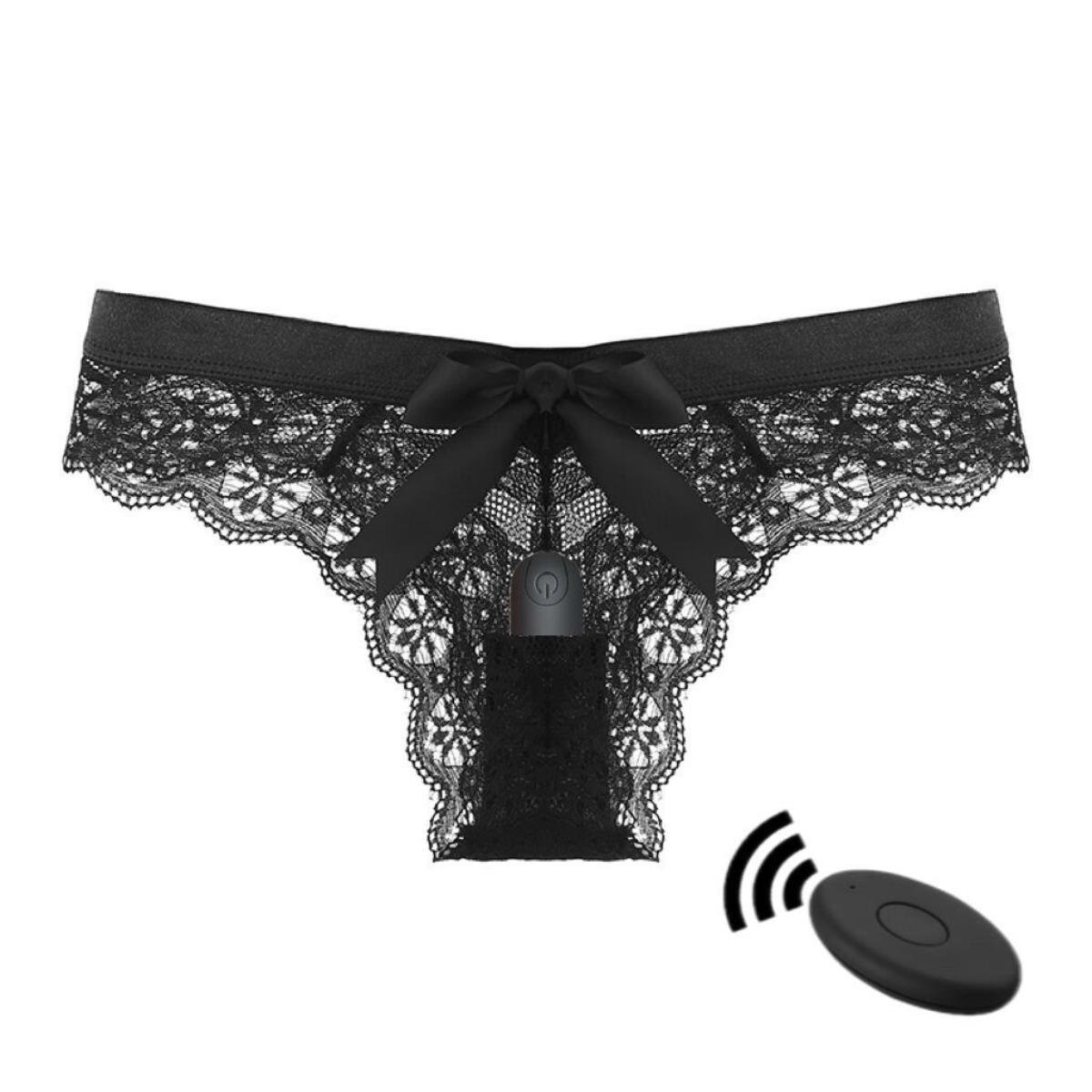 Wireless Remote Control Bullet Vibrating Lace Panties With 10 Vibration Modes – USB Rechargeable