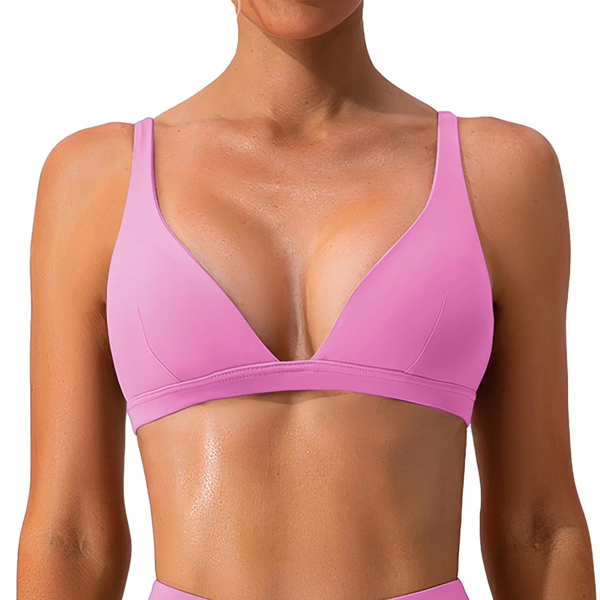 1Pc/3Pcs Women Deep V-Neck Sports Bras U-Shaped Back Sport Bras Padded Strappy Crop Open Back Low Impact Bras Sexy Fitness Tank Tops with Removable …