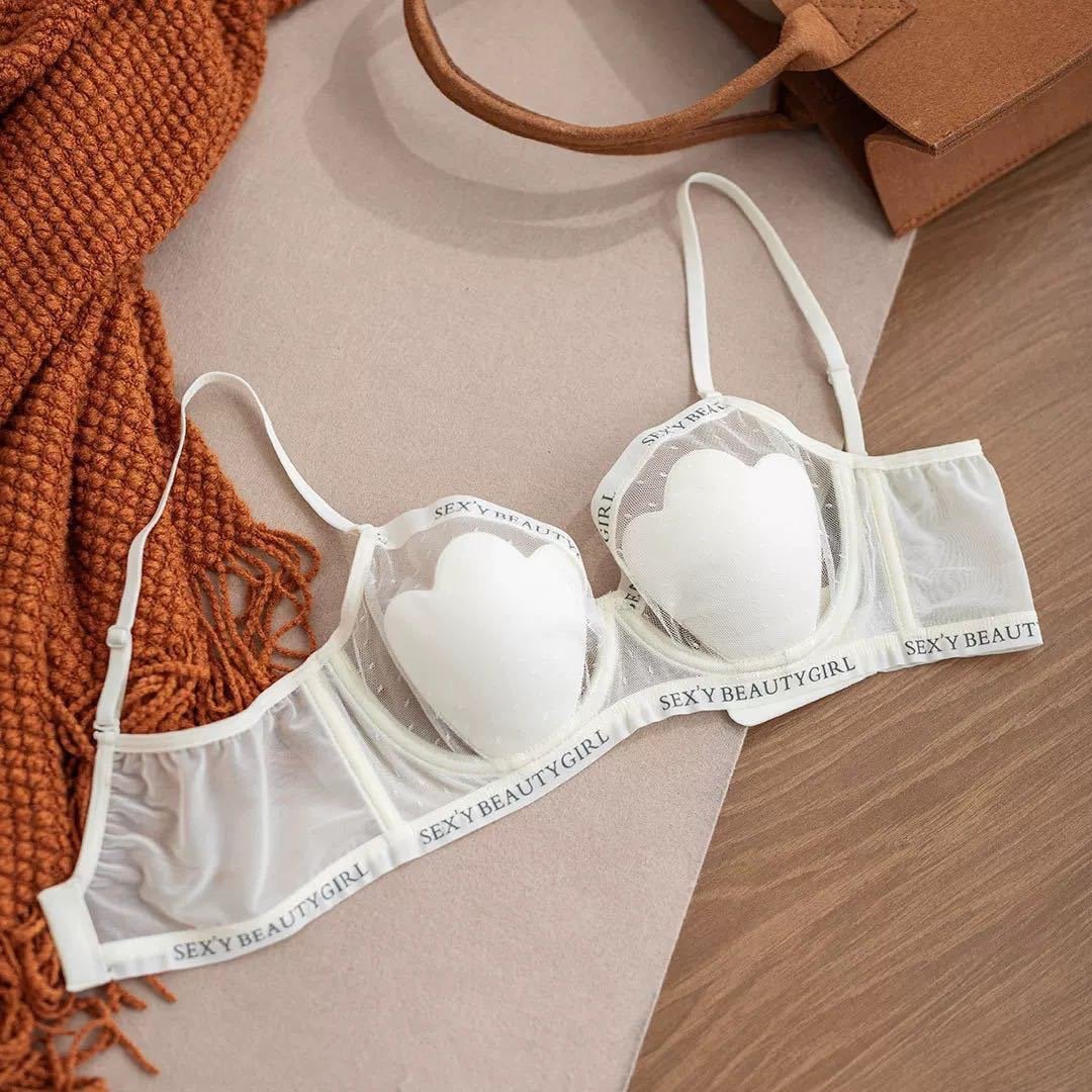 French Style Lace Push Up Bra - Women's Padded Underwire Lingerie for Enhanced Lift and Support