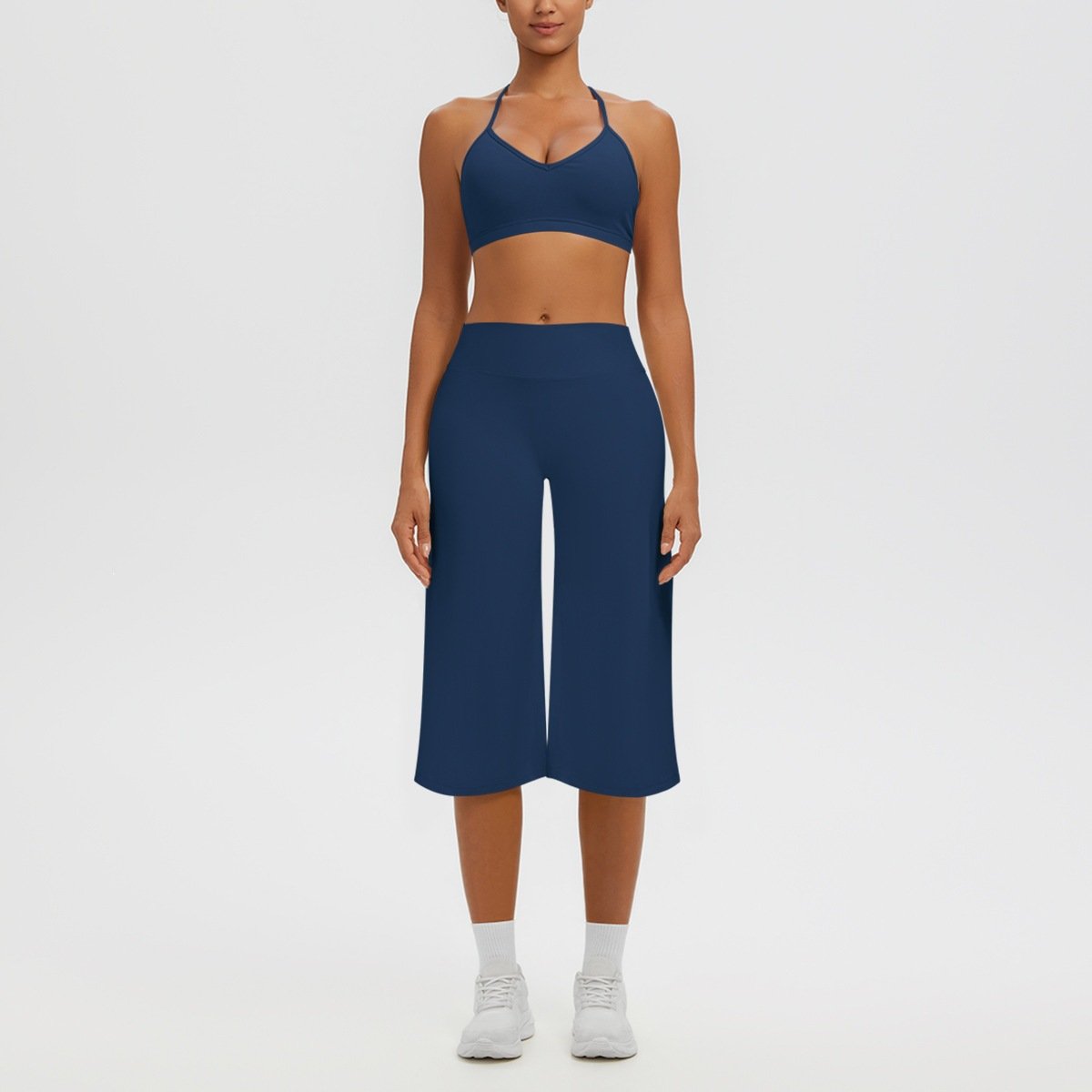 Back-style Bra High-waisted Casual Capri Pants Yoga Outfit Set