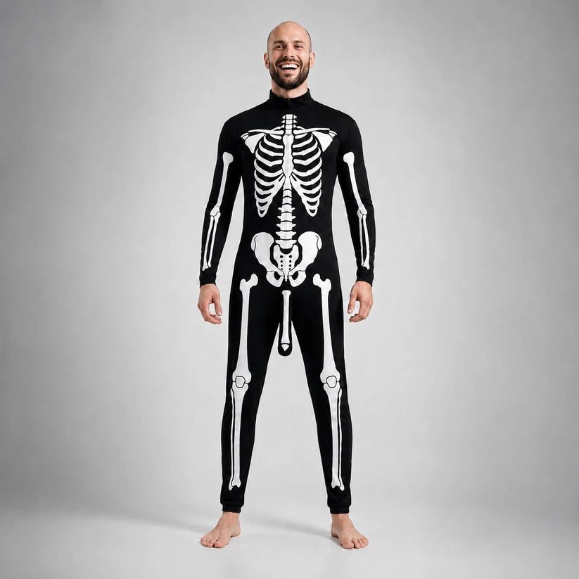 Skeleton Bodysuit With 3D Digital Print Cosplay One-piece Costume