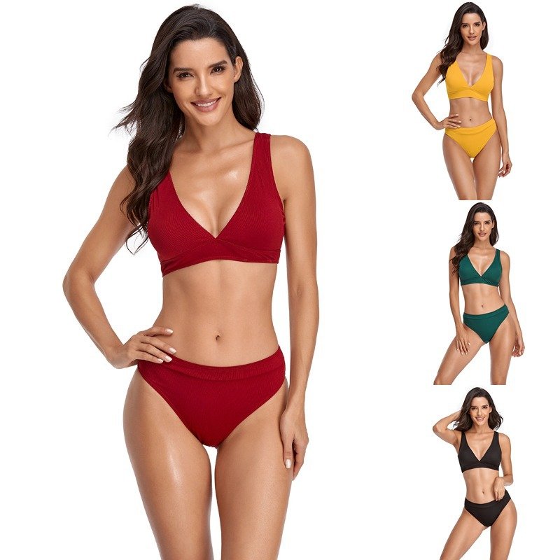 Push-up Form-fitting Bikini With A High-end Backless Design