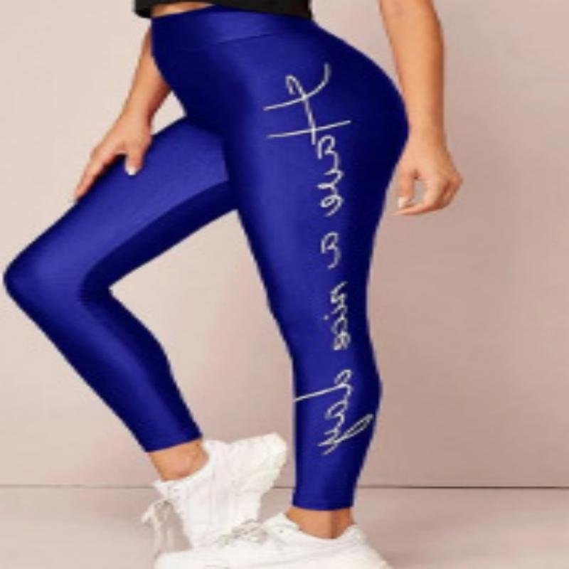 Womens 3D Digital-print Tight-fitting Yoga Leggings