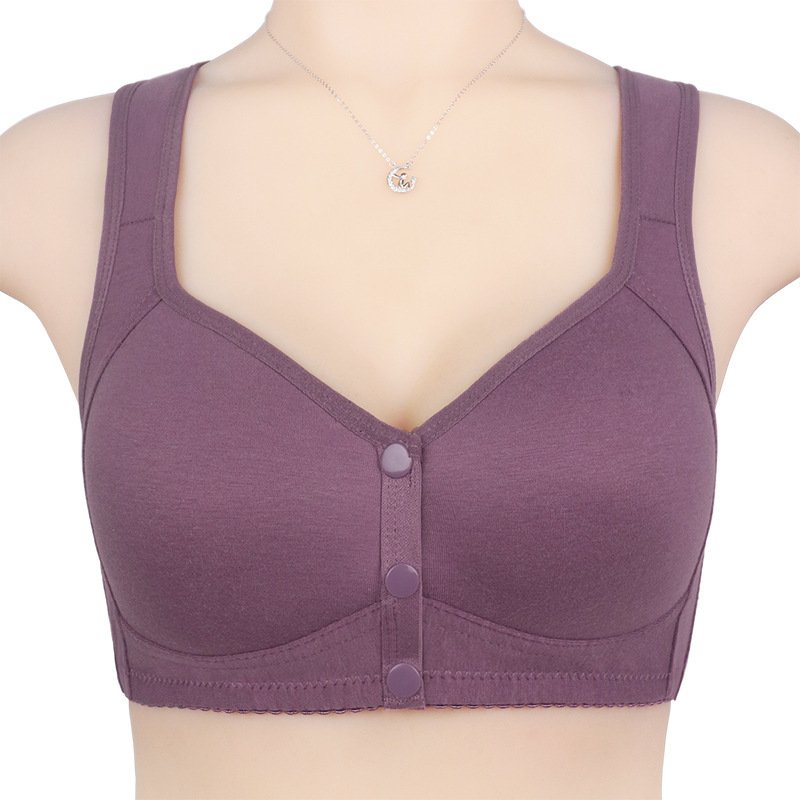 Women Wire Free Front Closure Wide Strap Bra