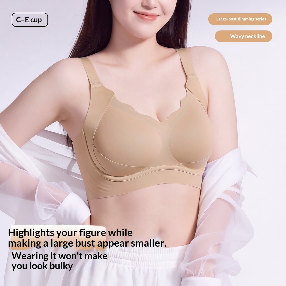 Seamless Plus-Size Push-Up Bra For Women With Large Bust