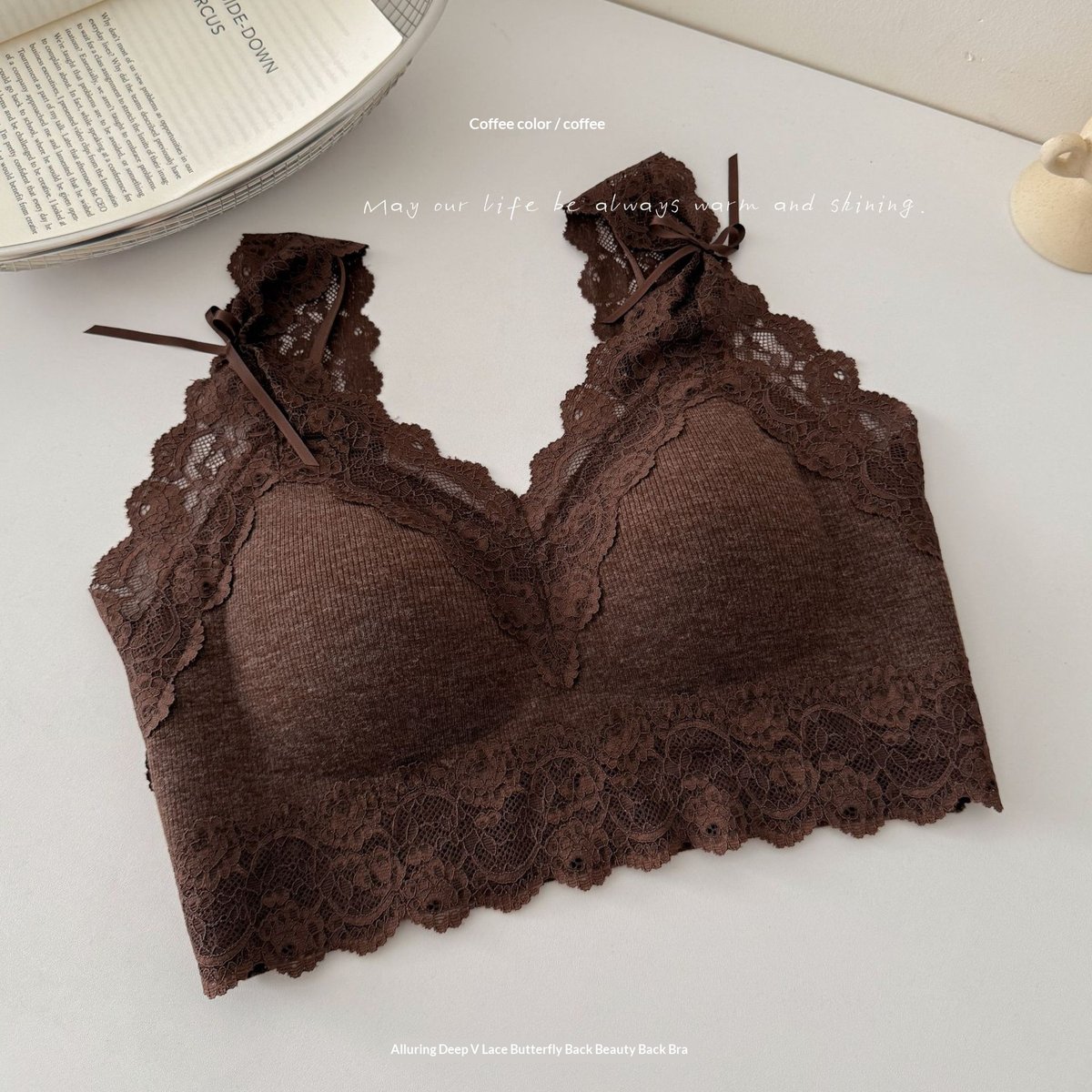 V-neck Backless Seamless Womens Bra