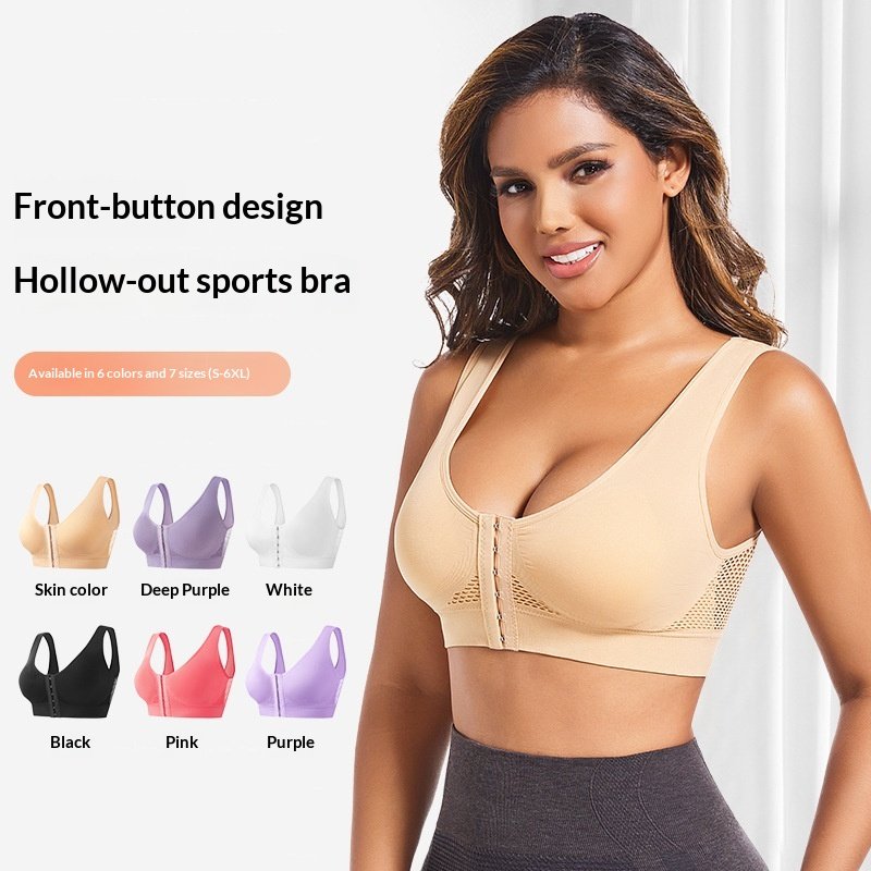 Front-closure Sports Bra Wireless Womens Underwear