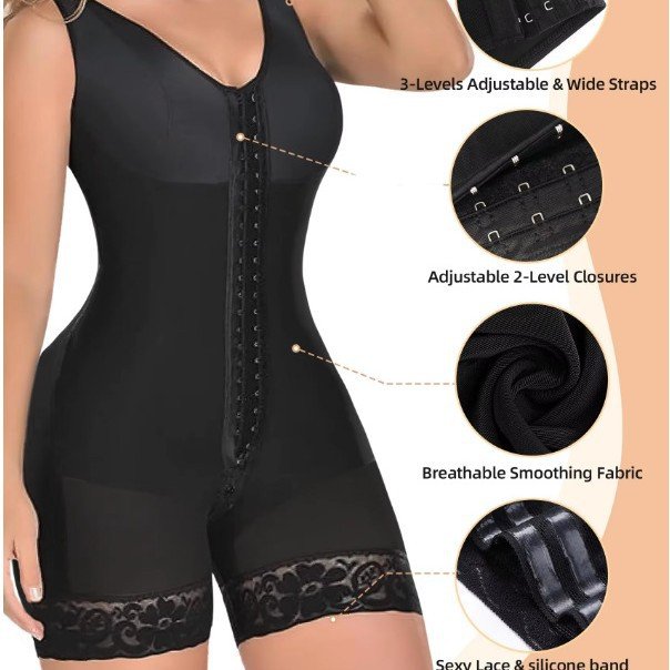 Plus-size Waist-cinching Bodysuit For Body Shaping And Tummy Control