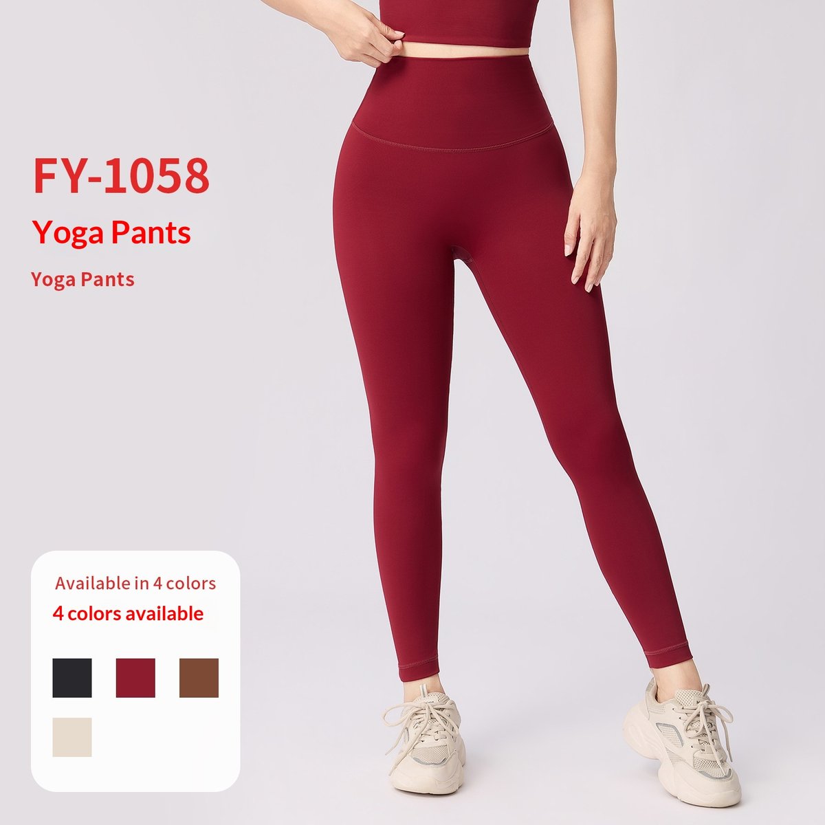 Womens Fitted Waist-cinching Yoga Pants