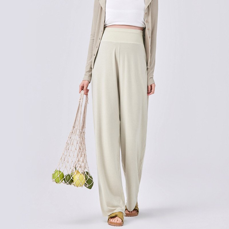 Viscose Maternity Pants High Waist Loose Fit Casual Trousers for Women Plus Size Spring Summer Breathable Leggings