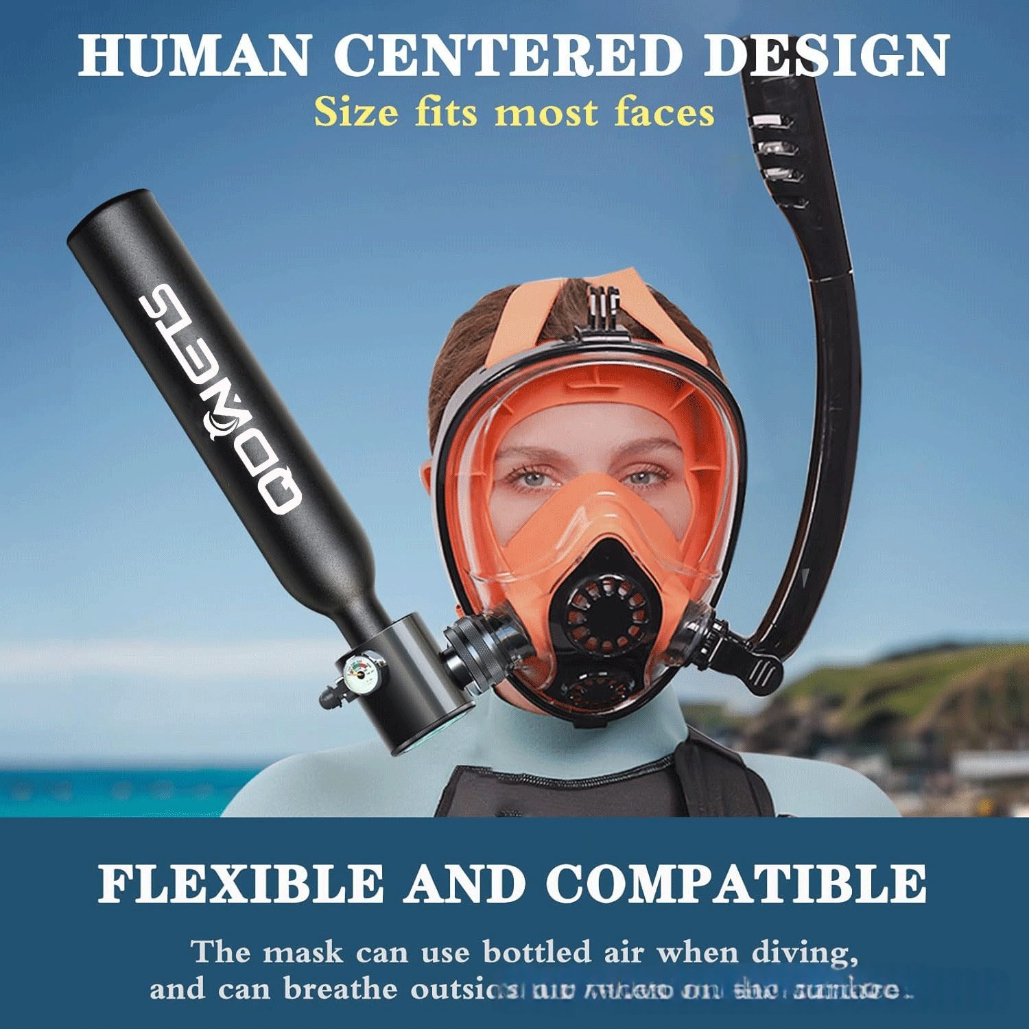Diving Breathing Snorkel Goggle Set