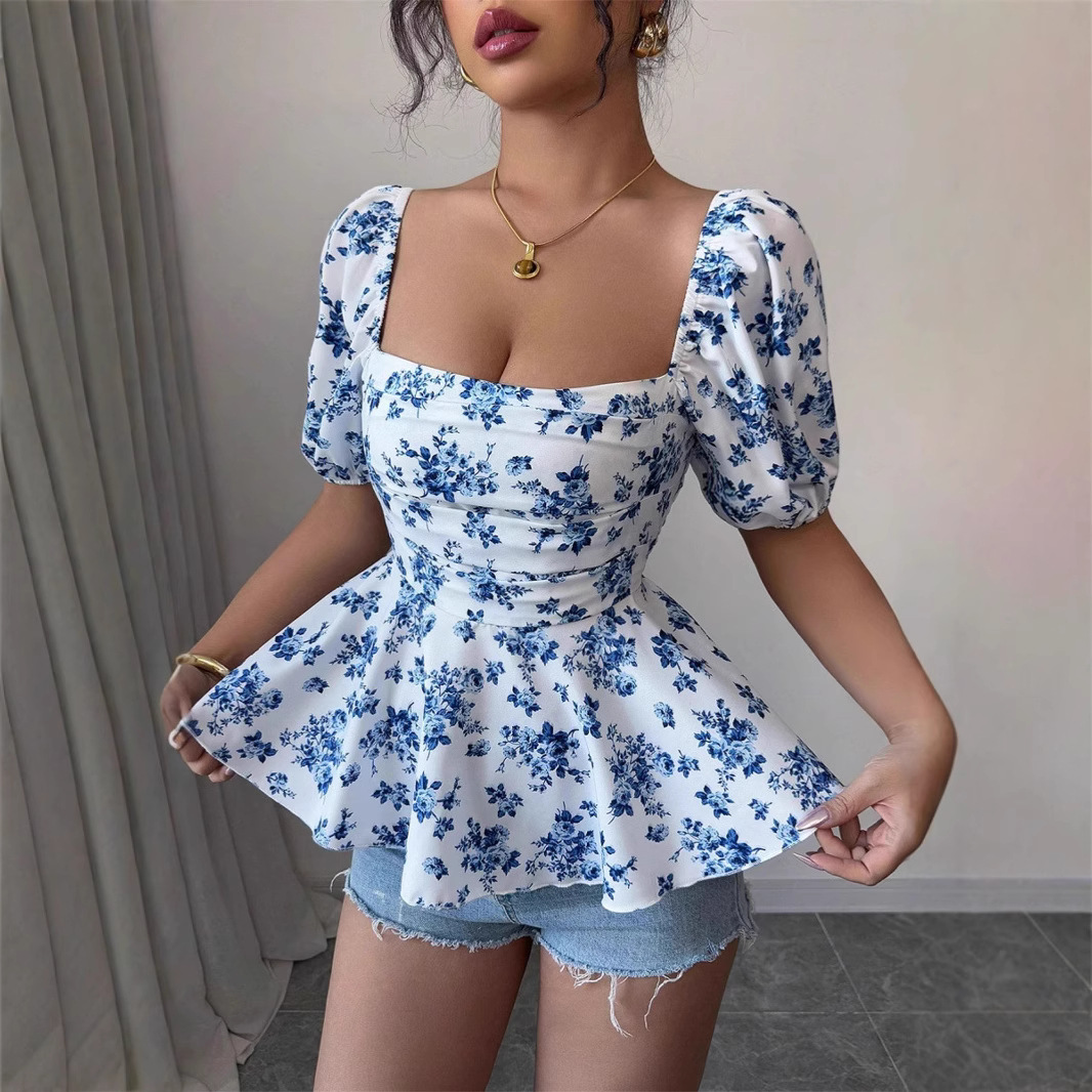 Womens Square-neck Fashionable And Sexy Dress