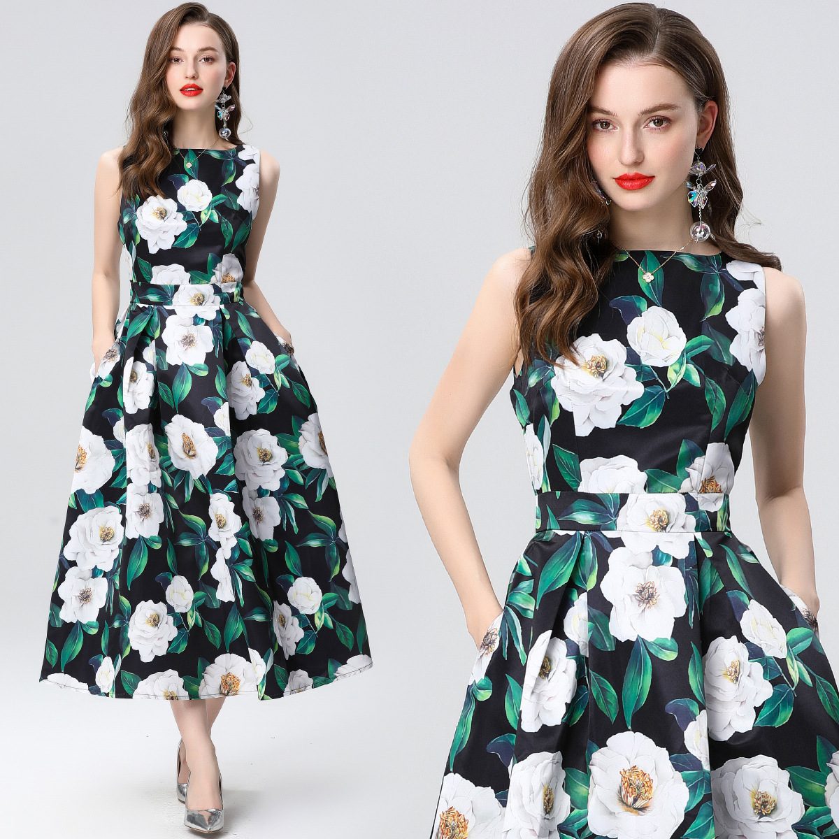 Women's 3d Cutting Waist A-line Skirt