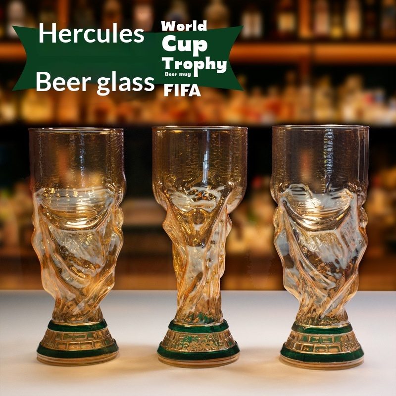 Creative World Cup Football Jules Rimet Trophy Glass Beer Mug