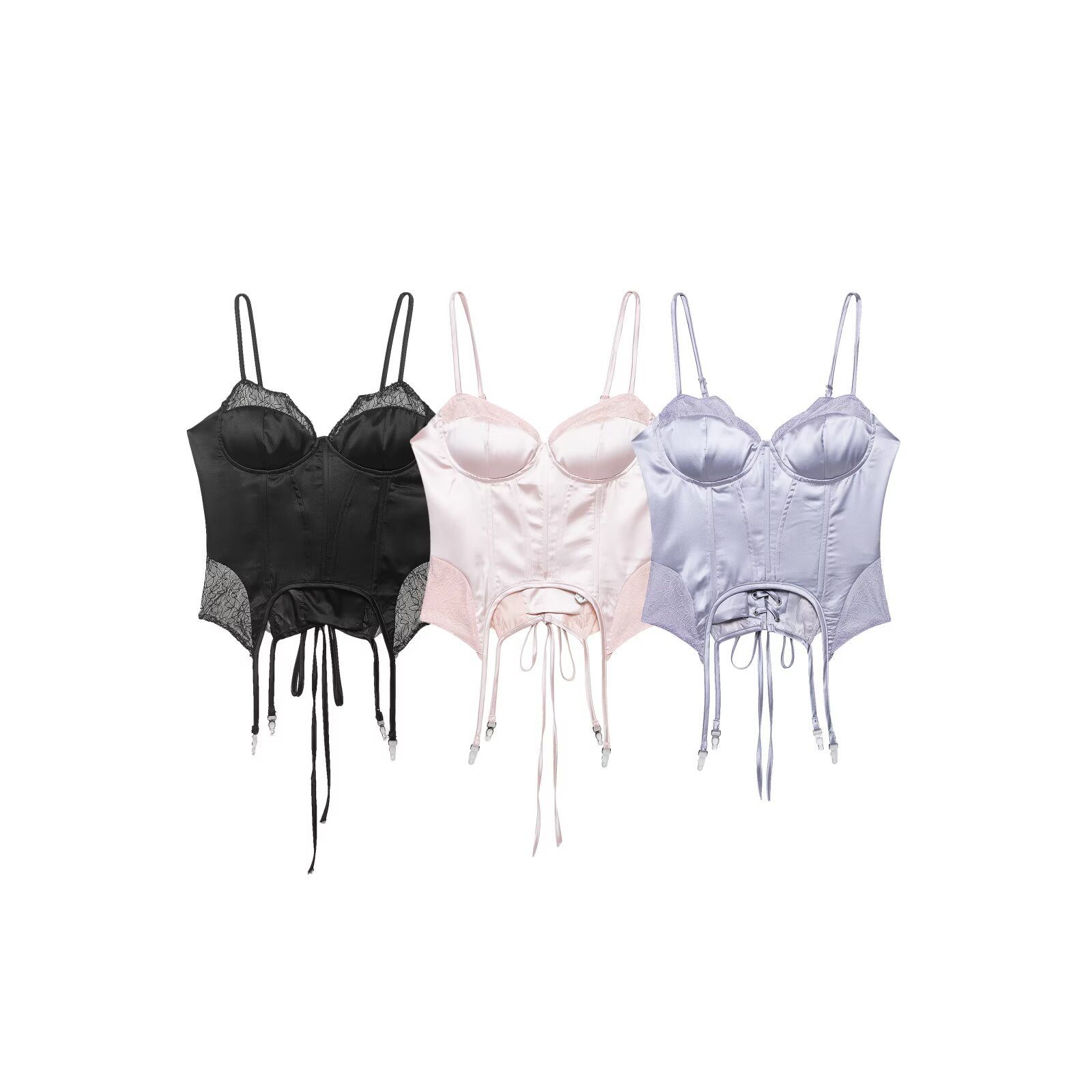 Lotus edge tight camisole top with corset style