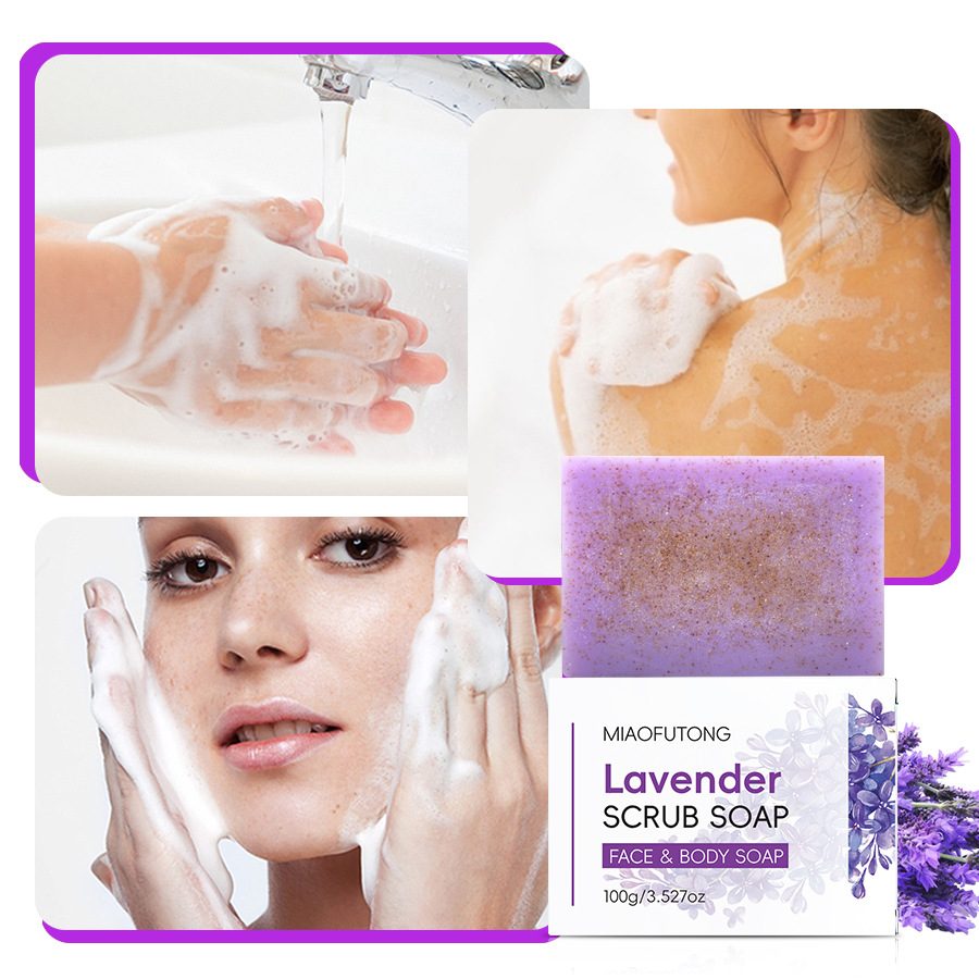 Lavender Exfoliating Soap For Cleansing Showering, And Bathing