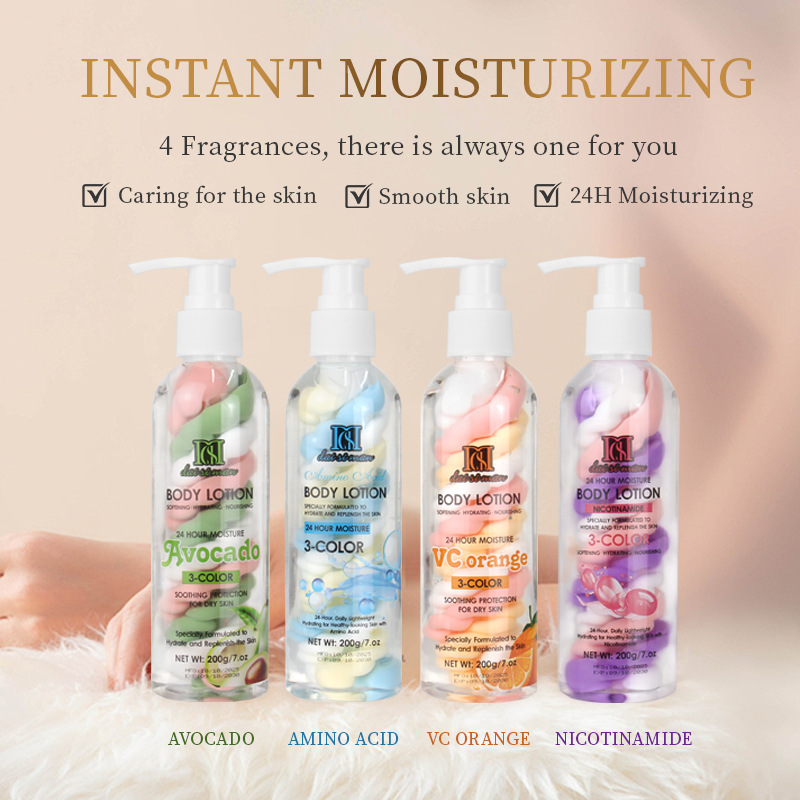 Three-Color Spiral Moisturizing Body Lotion