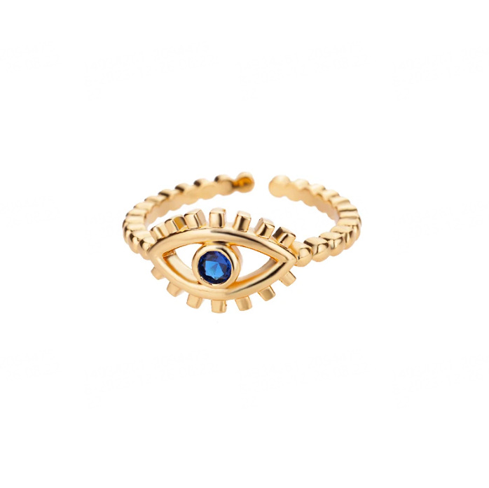 Fashionable And Devils Eye Blue Eyed Open End Ring