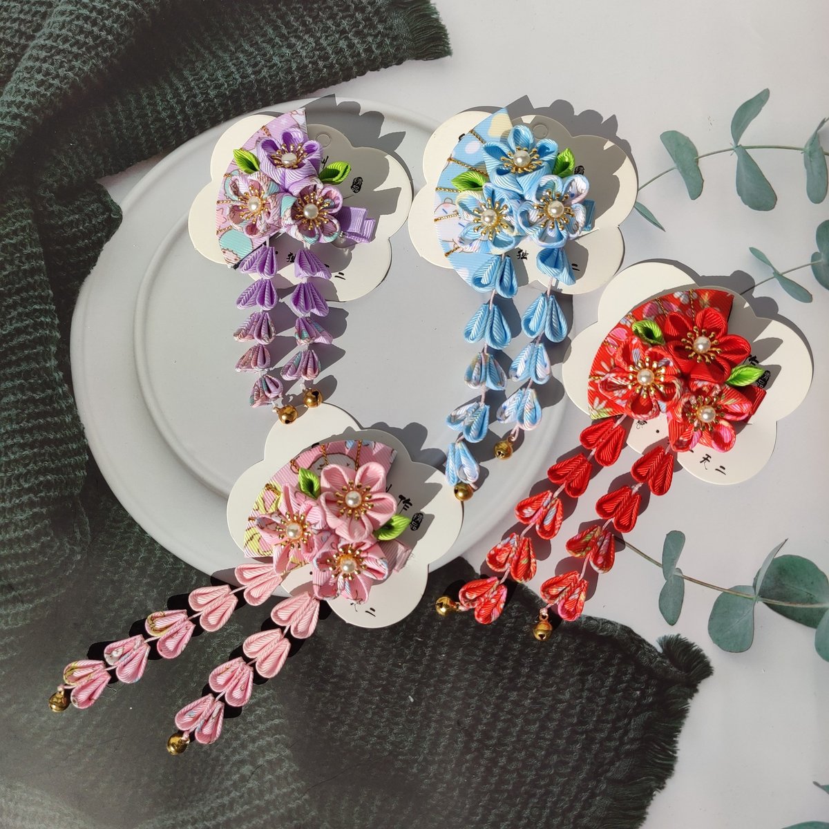 Floral Hairpin Japanese-style Vintage Hair Clip Hair Accessory