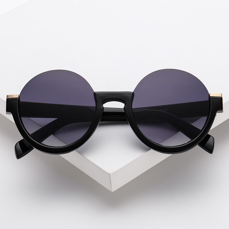 Trendy Semi-rimless Sunglasses With Blue-light Protection