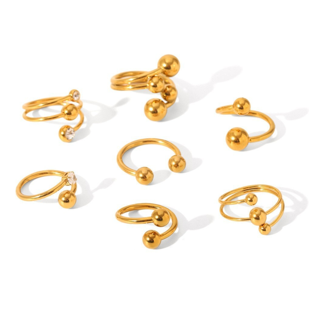 Stainless Steel Spherical Ring For Women