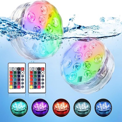 Key-controlled Seven-color 10-bulb Diving Light