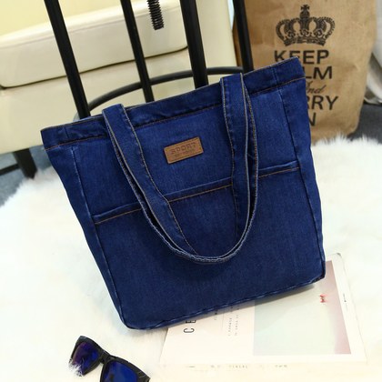 Denim BagNew Style Simple And FashionablKoreanstyle Fresh And Clean
