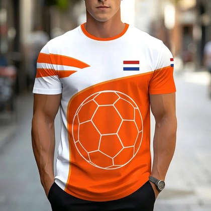 Mens 3D-printed Short-sleeve T-shirt