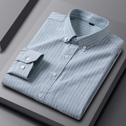 Men's Cotton Long Sleeve Oxford Woven Shirts