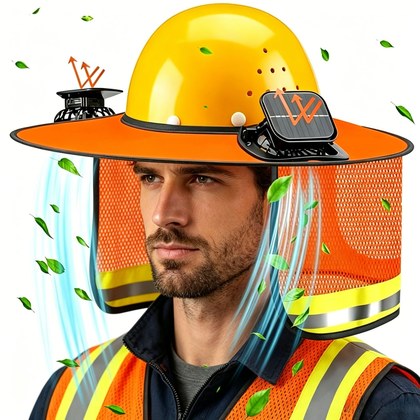 Solar-Powered Fan Outdoor Sunshade Fishermans Hat