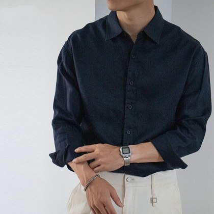 Old-money-style Slim-fit Long-sleeve Shirt