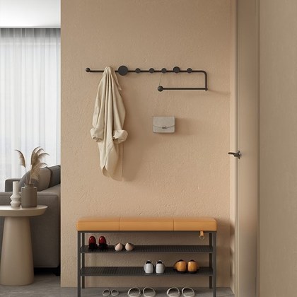 Home Hallway Bedroom Living Room Wall-mounted Coat And Hat Rack