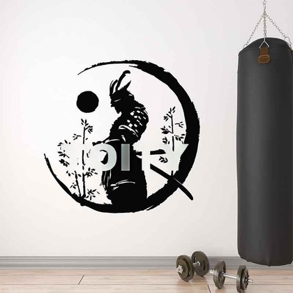 Self-adhesive Samurai Wall Sticker For The Backdrop Wall