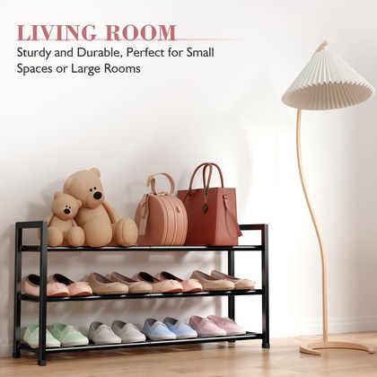 Carbon Steel Space-saving Retractable Folding Shoe Rack