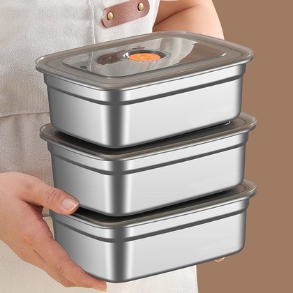 Food-grade Refrigerator-sealed Lunch Box Made Of 304 Stainless Steel