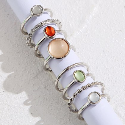 Eight-piece Cold-style Ring Set