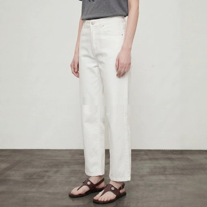 Summer White Cropped Denim Jeans