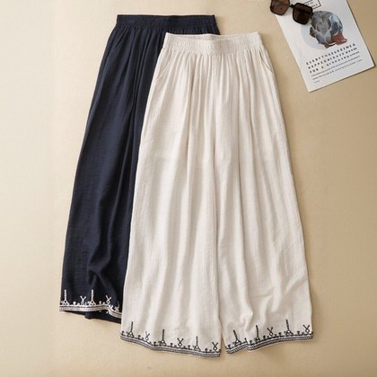 Womens Retro Lace-Embroidered Bloomers