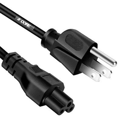 5Core AC Power Cord 6Ft 3 Prong US Male To Female Extension Adapter 18AWG 10A 7A 125V