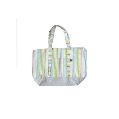 Picnic Camping Large Insulated Cooler Bag Reusable Shopping Bag Shoulder Tote AU AFW585-green Strip-700147