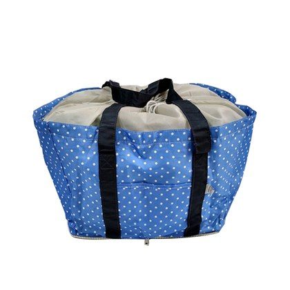Large Supermarket Shopping Bag Eco Grocery Shoulder Bag Tote Foldable Reusable Blue Point